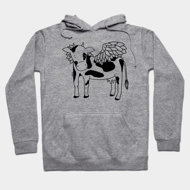 Flying Cow Hoodie by Natalie Gilbert